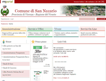 Tablet Screenshot of comune.sannazario.vi.it